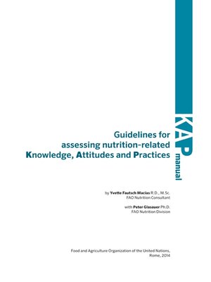 cover image of Guidelines for Assessing Nutrition-Related Knowledge, Attitudes and Practices